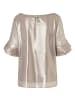 More & More Metallicbluse in beige metallic