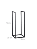 relaxdays Kaminholzregal in Schwarz - (B)30 x (H)75 x (T)30 cm