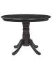 Beliani Runder Tisch AKRON in Schwarz - (W) 100 x (H) 76 x (L) 100 cm