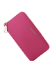 Lazarotti Bologna Leather XL Zip-Around Geldbörse Leder 19 cm in hot pink