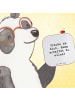 Mr. & Mrs. Panda Tischuntersetzer Spruch Angst überwinden mit Sp... in Weiß