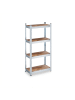 relaxdays Schwerlastregal in Braun/ Silber - (B)60 x (H)120 x (T)30 cm