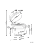 Beliani Holzkohlegrill KAMADO in Schwarz - (W) 54 x (H) 48 x (L) 35 cm