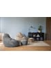 Lumaland Sitzsack-Hocker Pouf rund Cord 50l grau  grau