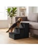 relaxdays Hundetreppe in Schwarz - (B)40 x (H)48 x (T)54 cm