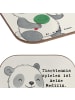 Mr. & Mrs. Panda Untersetzer Glas Panda Tischtennis Design mit S... in Weiß