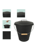 relaxdays 3-tlg. Ascheeimer Set in Schwarz - 24 Liter