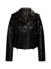faina Damen Bikerjacke Aus Kunstleder in Schwarz