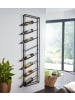 KADIMA DESIGN Weinregal Wand Metall 36x150x8 cm Groß für 8 Flaschen in Schwarz