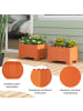 COSTWAY Pflanzkübel 2er Set HDPE 45x32x30cm in Orange