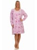 NORMANN Nachthemd softem Coralfleece - 58711 in flieder