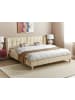 Beliani 2-tlg Doppelbett SENLIS in Beige/Braun