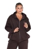 Studio Untold Sweatjacke in mahagonibraun