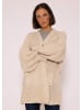 SASSYCLASSY Oversize Strick-Cardigan in Beige