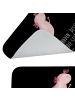 Mr. & Mrs. Panda Badematte Axolotl Tanzen mit Spruch in Schwarz