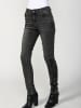 KOROSHI LANGE JEANS SCHMALE HOSE in Schwarzer Denim