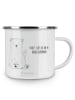 Mr. & Mrs. Panda Emaille Tasse Eisbär Faul mit Spruch in Weiß