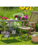 relaxdays Gartentisch "Rattan-Optik" in Grau - (B)61 x (H)75 x (T)61 cm