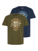 BLEND T-Shirt BHJace 2er-Pack in blau