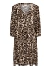 Kaffe Kleid KApedra Tight fit in Naturel Leopard Print