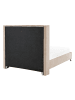 Beliani Doppelbett LUBBON in Beige/Silber - (W) 152 x (H) 142 x (L) 215 cm