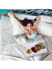 relaxdays Betttablett in Weiß/ Natur - (B)55,5 x (H)24 x (T)30 cm