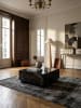 KADIMA DESIGN Couchtisch MONOBLOC 60x60x35 cm Hochglanz mit Marmor Optik, in Schwarz