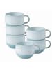 like. by Villeroy & Boch 6er Set Kaffeetassen Perlemor Aqua 190 ml in blau