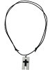 Gallay Kette Edelstahl, Kreuz schwarz 50 cm bis 90 cm in schwarz