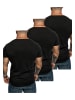 Amaci&Sons 3er-Pack T-Shirts 3. BELLEVUE in (3x Schwarz)