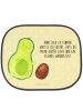 Mr. & Mrs. Panda Auto Sonnenblende Avocado Kern rollt mit Spruch in Gelb Pastell