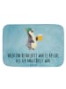 Mr. & Mrs. Panda Duschvorleger Pinguin Bier mit Spruch in Eisblau