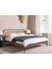 Beliani Doppelbett BOUSSICOURT in Braun/Schwarz - (W) 202 x (H) 100 x (L) 210 cm