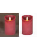 Coen Bakker 3er LED Echtwachskerze Kerze Timer in Weinrot
