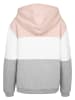 Urban Classics Urban Classics Damen Ladies Oversize 3-Tone Hoody in light rose/white/grey