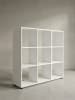 KADIMA DESIGN Bücherregal | Weiß, 108x104x29cm, 9 Fächer