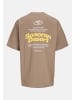 JACK & JONES Junior T-Shirt 'Retreat Typographic' in braun