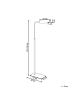 Beliani Stehleuchten DERWENT in Silber - (W) 17 x (H) 121 x (L) 42 cm
