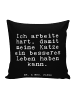 Mr. & Mrs. Panda Deko Kissen Ich arbeite hart, damit... mit Spruch in Schwarz