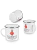 Mr. & Mrs. Panda Emaille Tasse Krebs Gefühl mit Spruch in Weiß