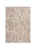 KADIMA DESIGN Teppich Kurzflor Linienmuster, Abstrakt, Wohnzimmer in Taupe