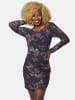 KOROSHI FLORALES KLEID in schwarz