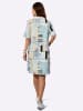 WITT WEIDEN Shirtkleid in bleu-sand-bedruckt