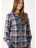 More & More feminine Karobluse mit Rüschen in small check