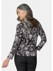 GOLDNER Kurzgröße:  Langarmshirt mit Druck in schwarz / gemustert
