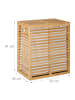 relaxdays Wäschekorb in Natur/ Beige - (B)53 x (H)61 x (T)35 cm