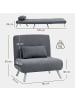HOMCOM Schlafsessel in Dunkelgrau 80L x 75B x 83H cm