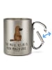 Mr. & Mrs. Panda Thermotasse Schnabeltier Mut mit Spruch in Silber