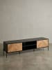 KADIMA DESIGN Lowboard Holz / Eiche-Dekor 163x45x40 cm TV-Kommode mit zwei