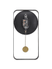 Beliani Wanduhr SERVOZ in Schwarz/Gold - (W) 21 x (H) 40 x (L) 2 cm